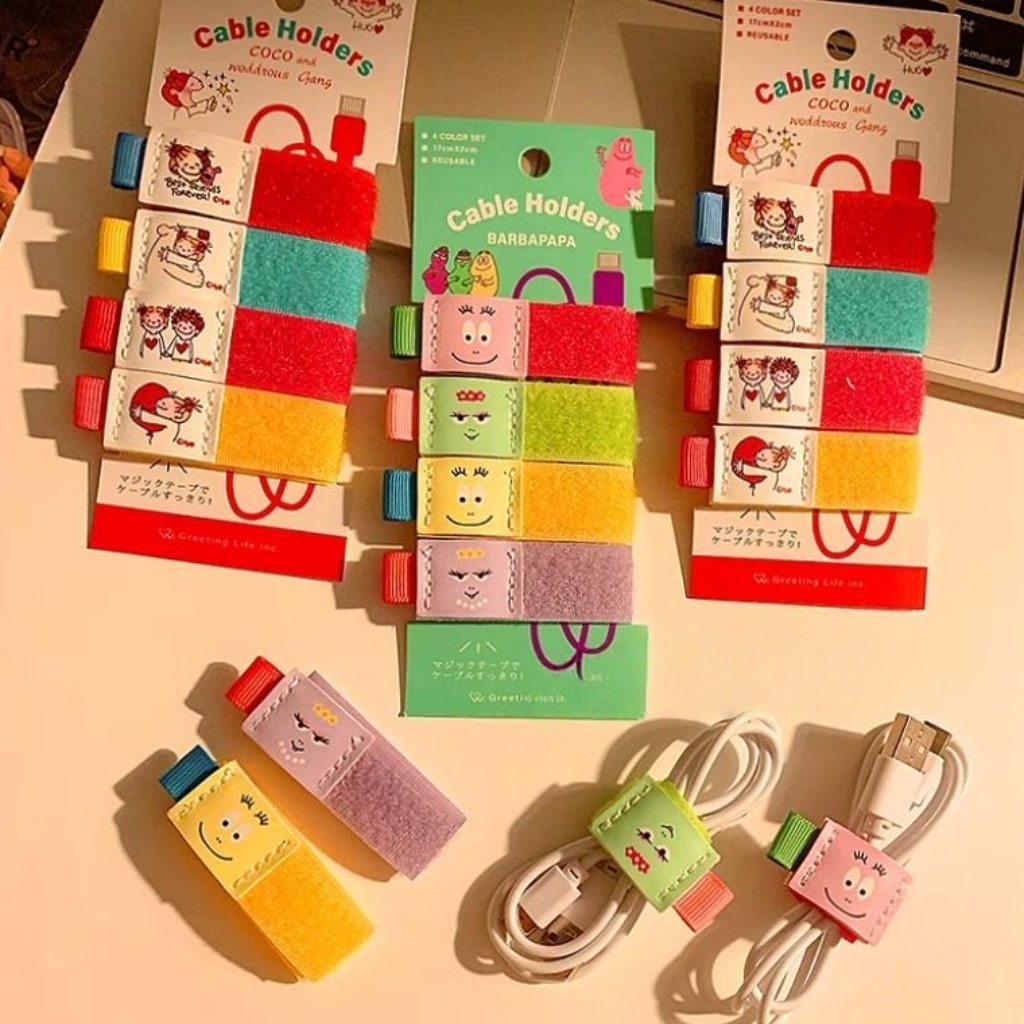 可愛卡通COCO醬數據線收納器4加4