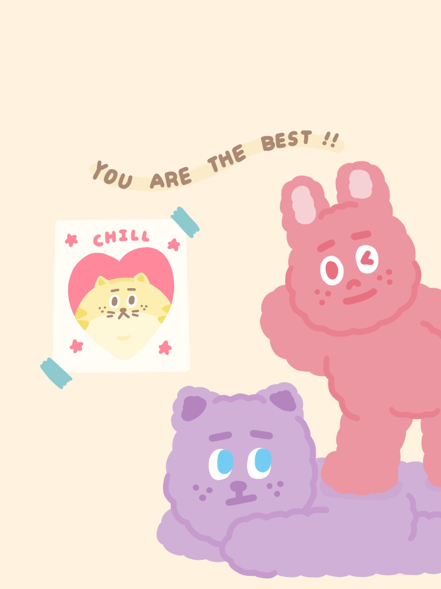 2023 / 8月 平板桌布｜想要做全身按摩！肩膀好緊。