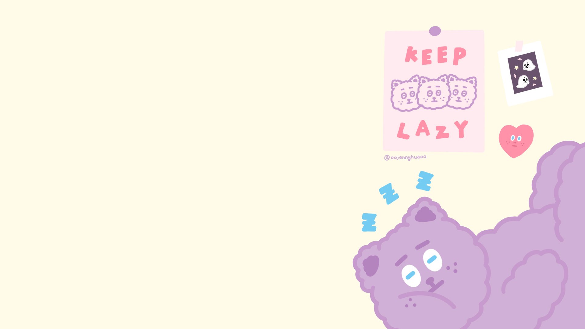 2024 / 1月 電腦桌布｜新的一年也要睡飽飽