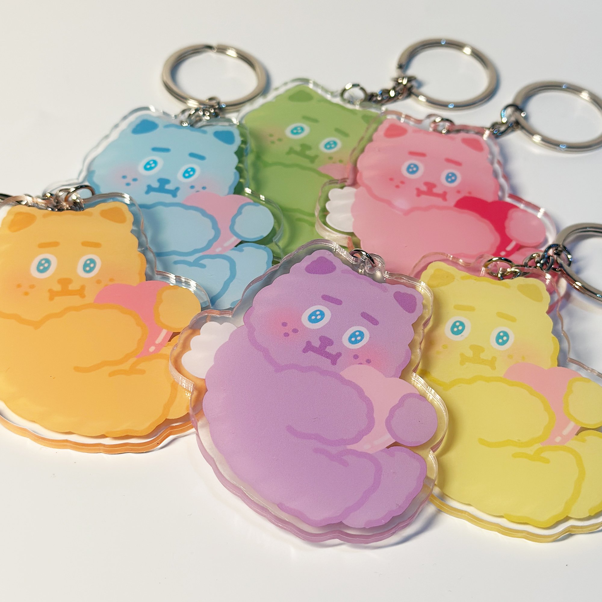 壓克力吊飾｜愛神雪莉熊（6色）