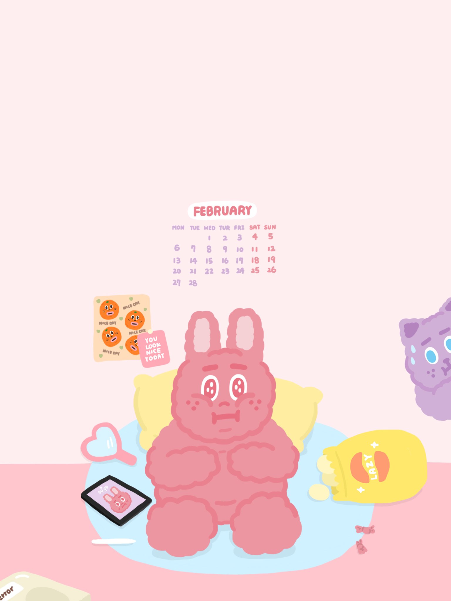 2023 /2月 平板桌布｜年後胖嘟嘟的開工