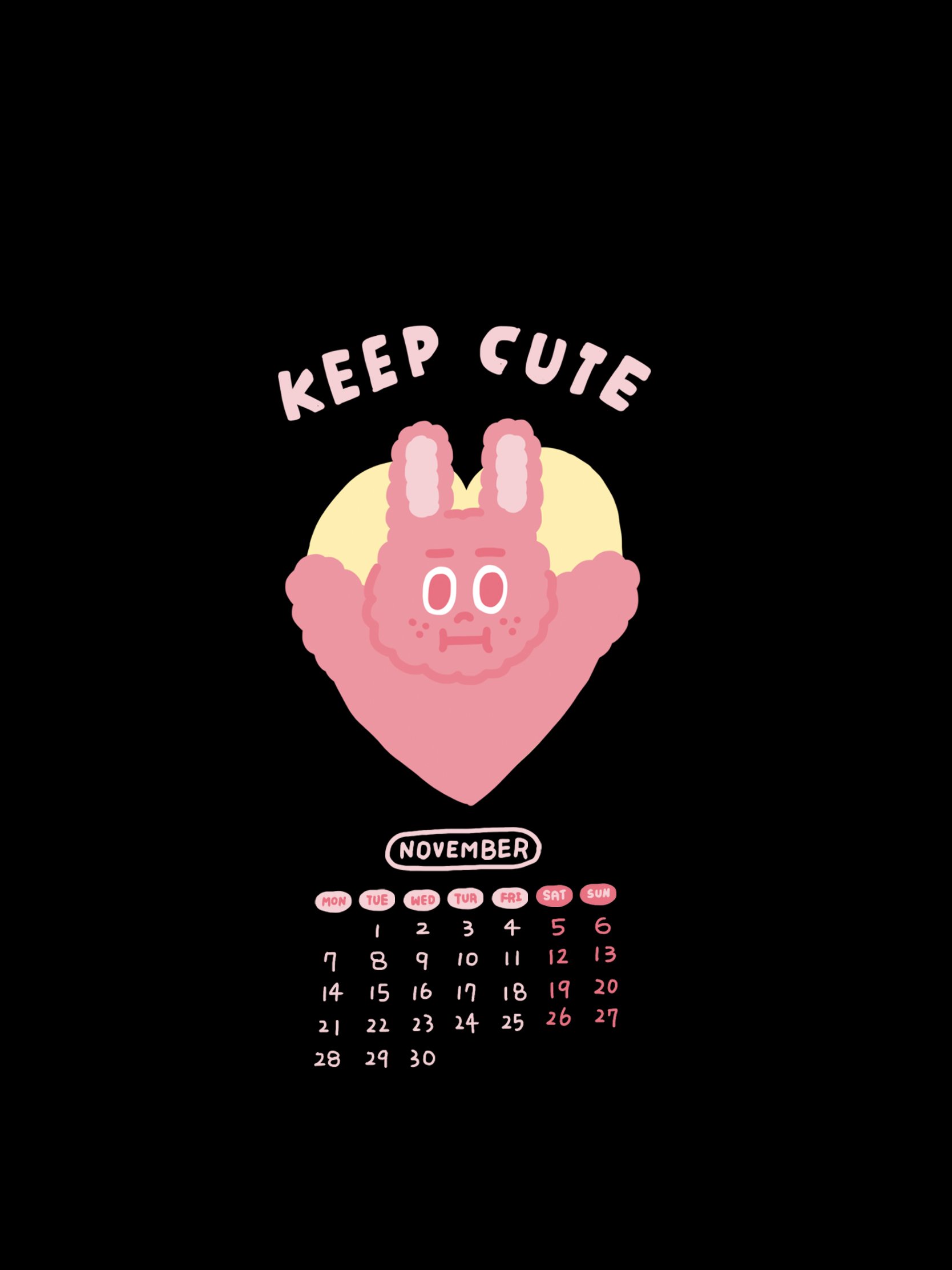 2022 /11月 平板桌布｜兔仔子KEEP CUTE