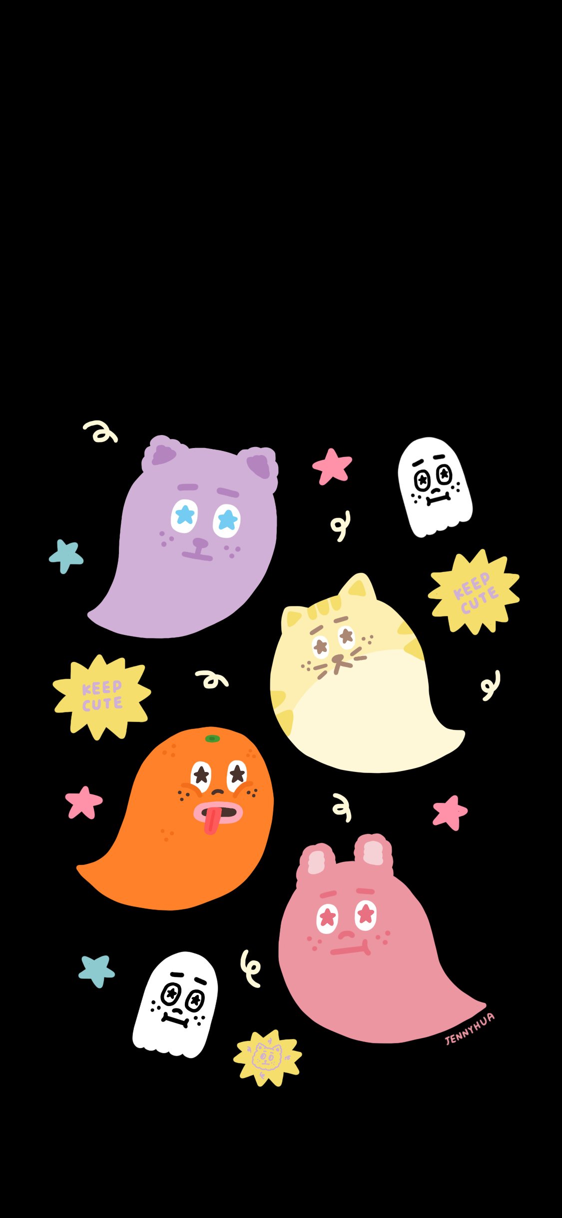 2023 / 10月 手機桌布｜可愛鬼大亂鬥  \ʕ⸝⸝⸝˙Ⱉ˙ʔ/