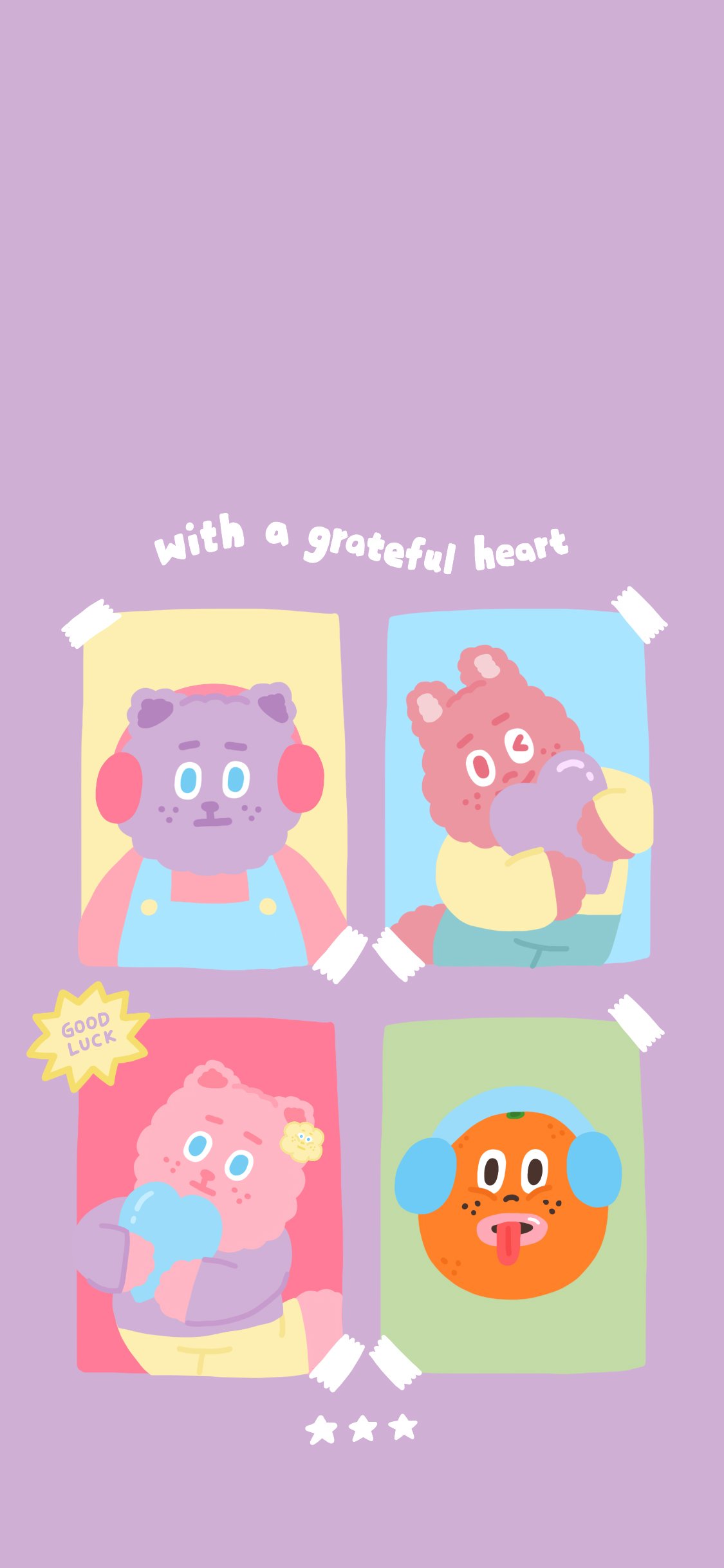 2023 / 11月 手機桌布｜感恩的心 (╭￣3￣)╭♡