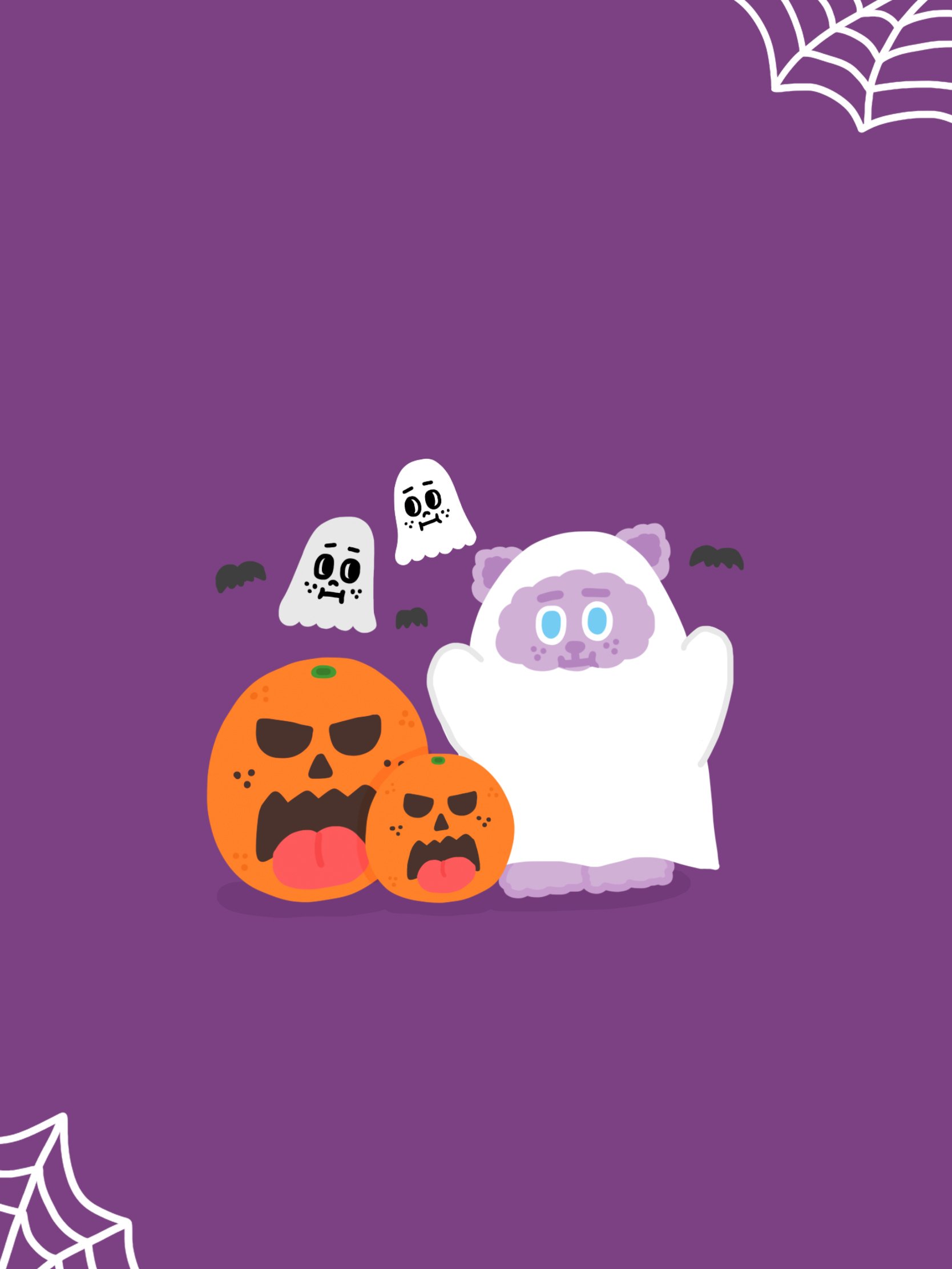 2022 /10月 平板桌布｜煎妮花的萬聖派對