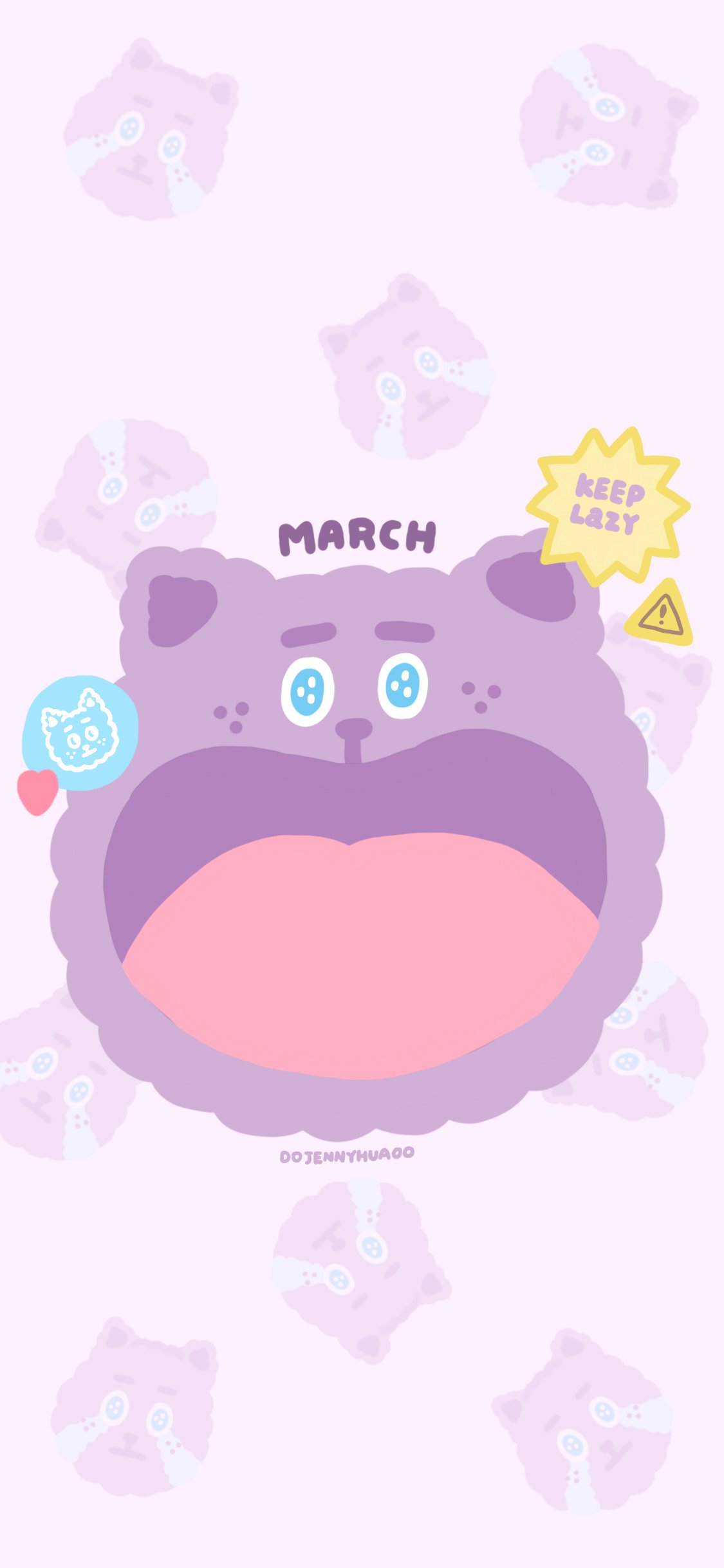 2023 / 3月 手機桌布｜食慾大開的雪莉熊