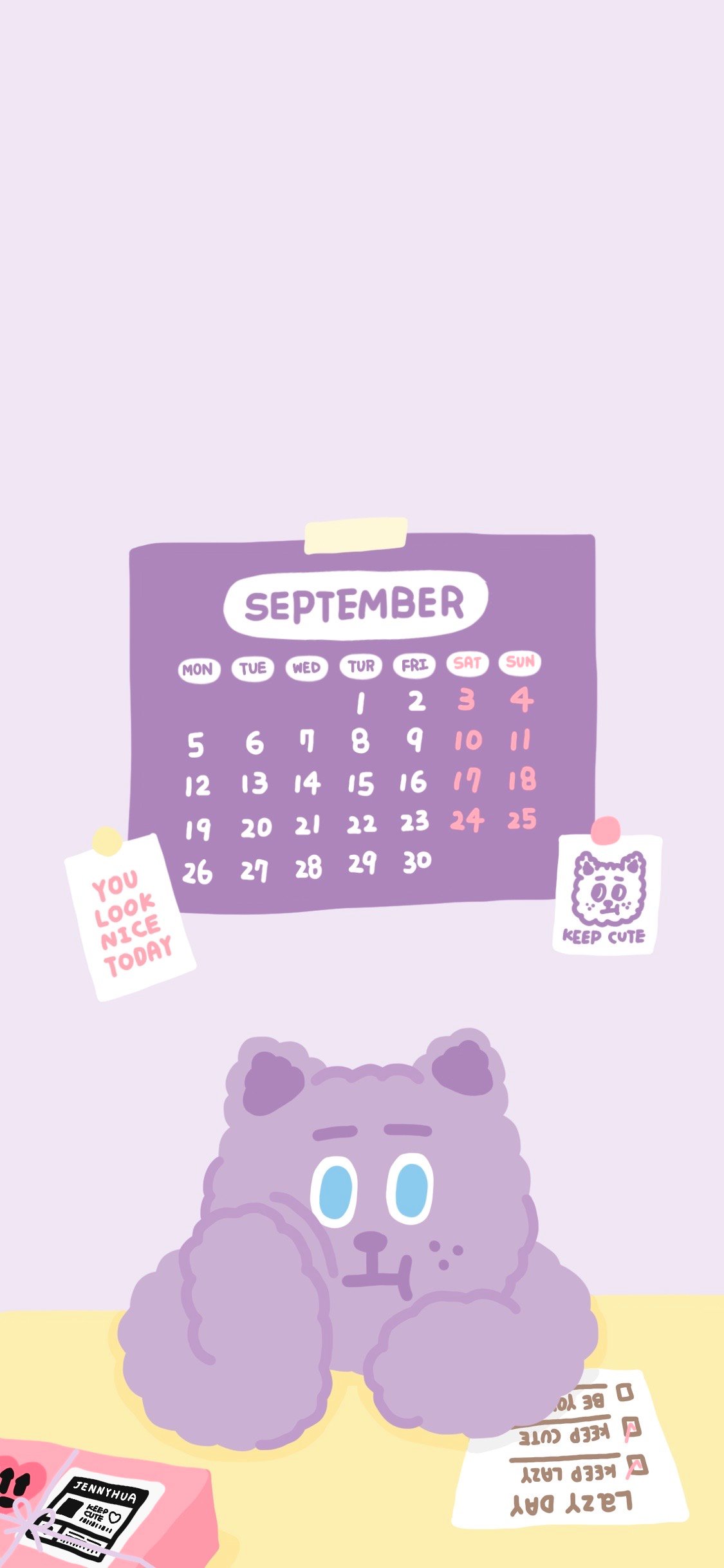 2022/09月  手機桌布｜什麼事都不想做的九月