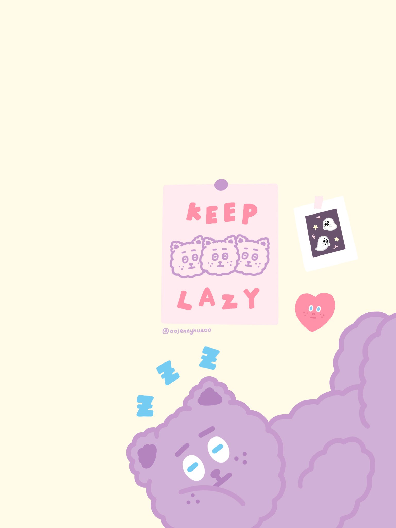 2024 / 1月 平板桌布｜新的一年也要睡飽飽