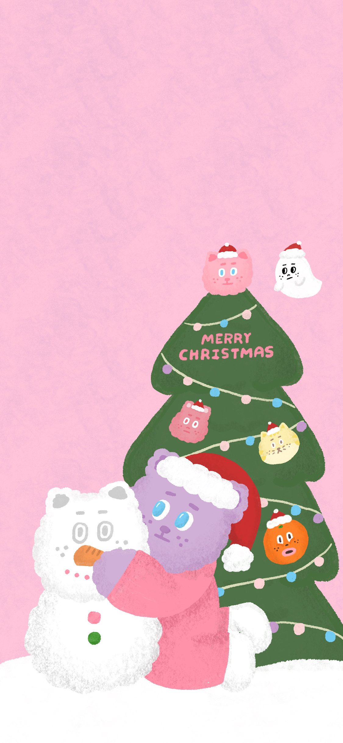 2023 / 12月 手機桌布｜Build a Snowman with me ☃︎