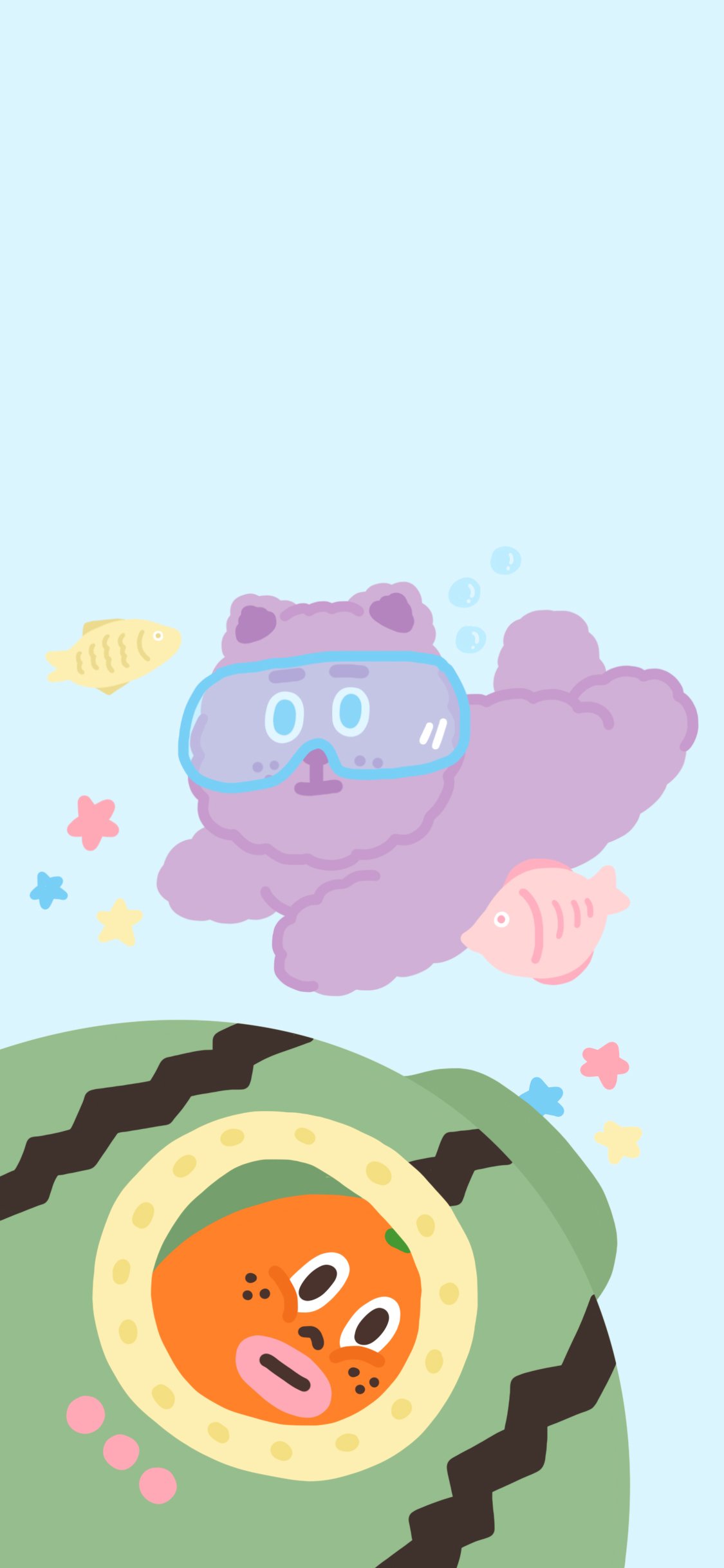 2023 / 6月 手機桌布｜好熱！好想泡在海水裡！