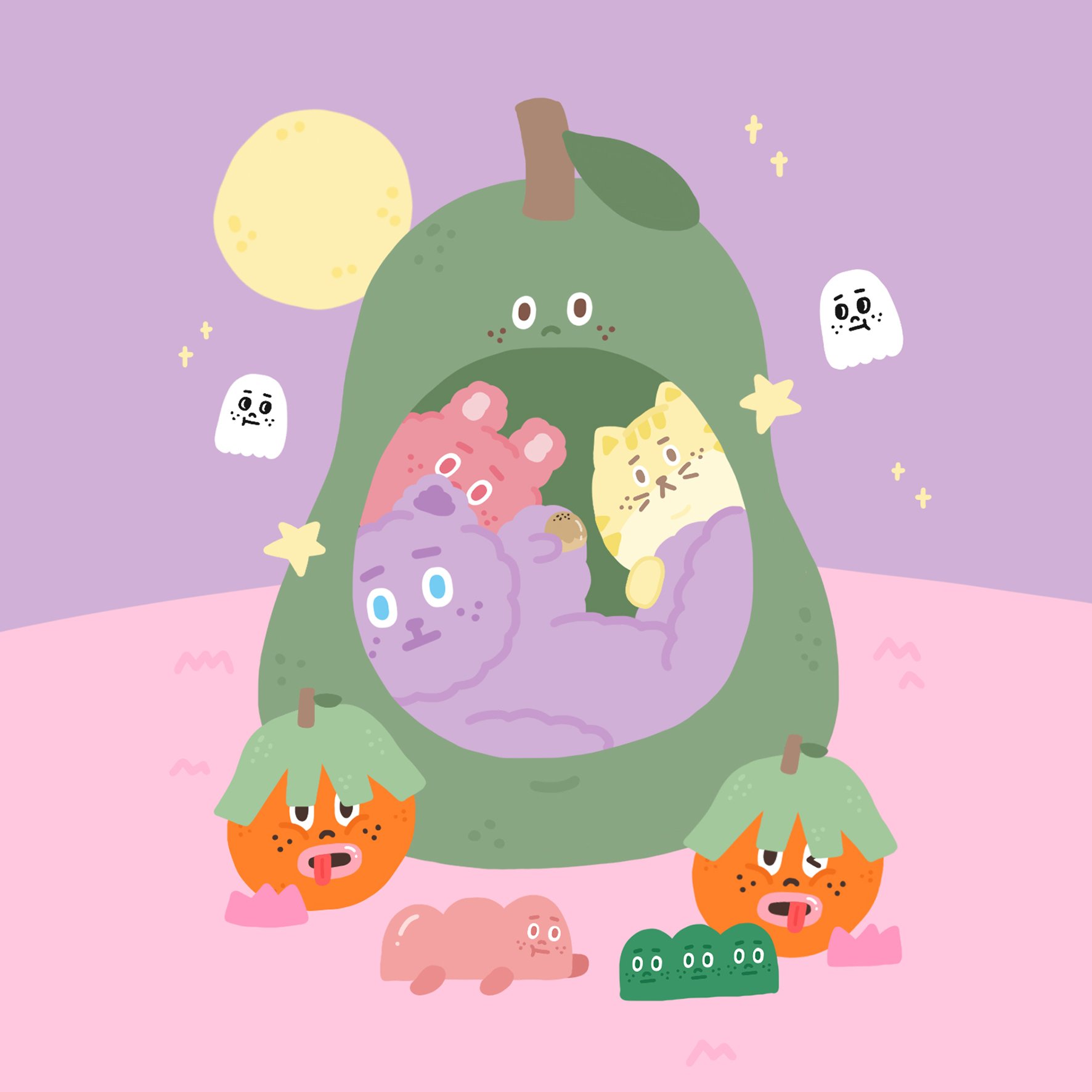 2024 / 9月 桌布｜中秋就要帶柚子帽 ꔛ ♡ ꔛ