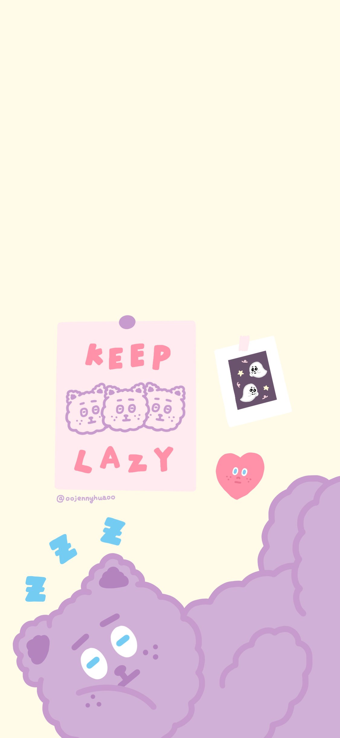 2024 / 1月 手機桌布｜新的一年也要睡飽飽