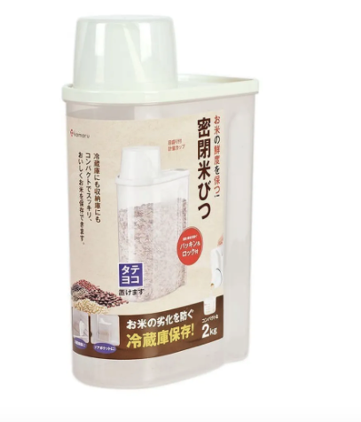日式五榖雜糧防潮密封罐儲物罐米桶(附量杯)