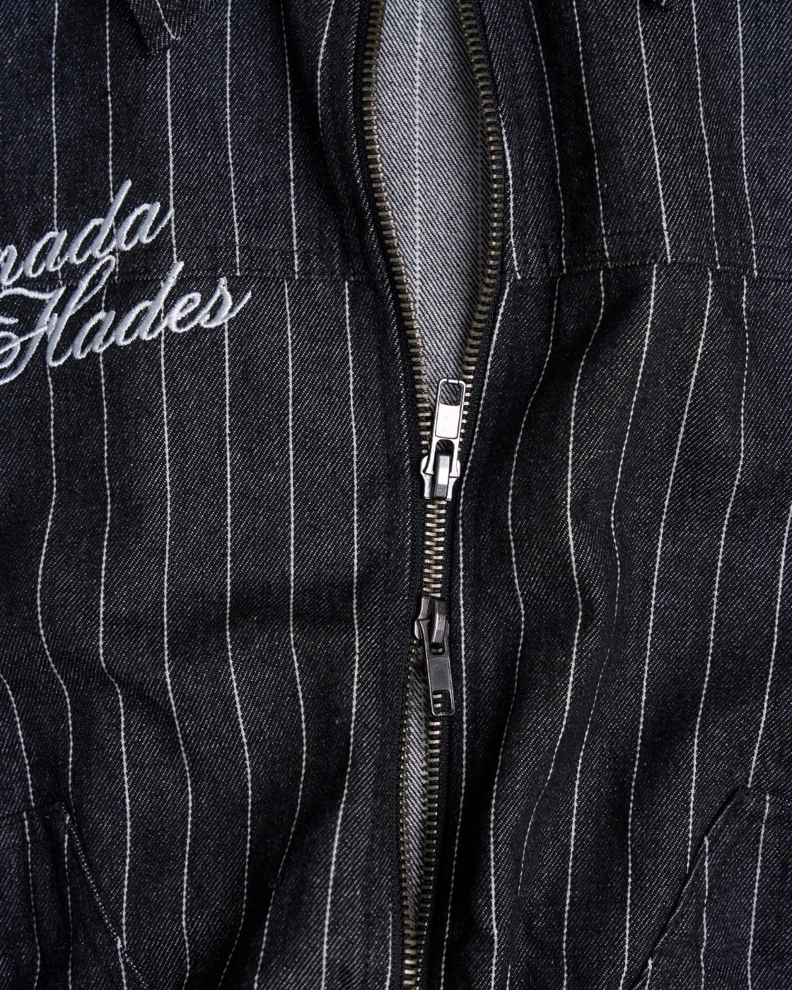 HADES 條紋牛仔夾克