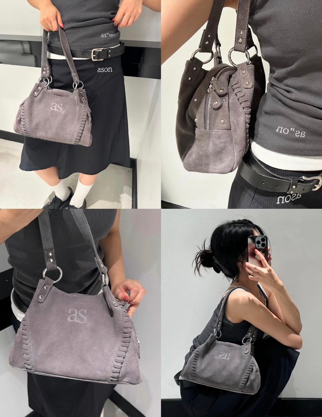 ★As"on BONITA MINI BAG 麂皮流浪包★
