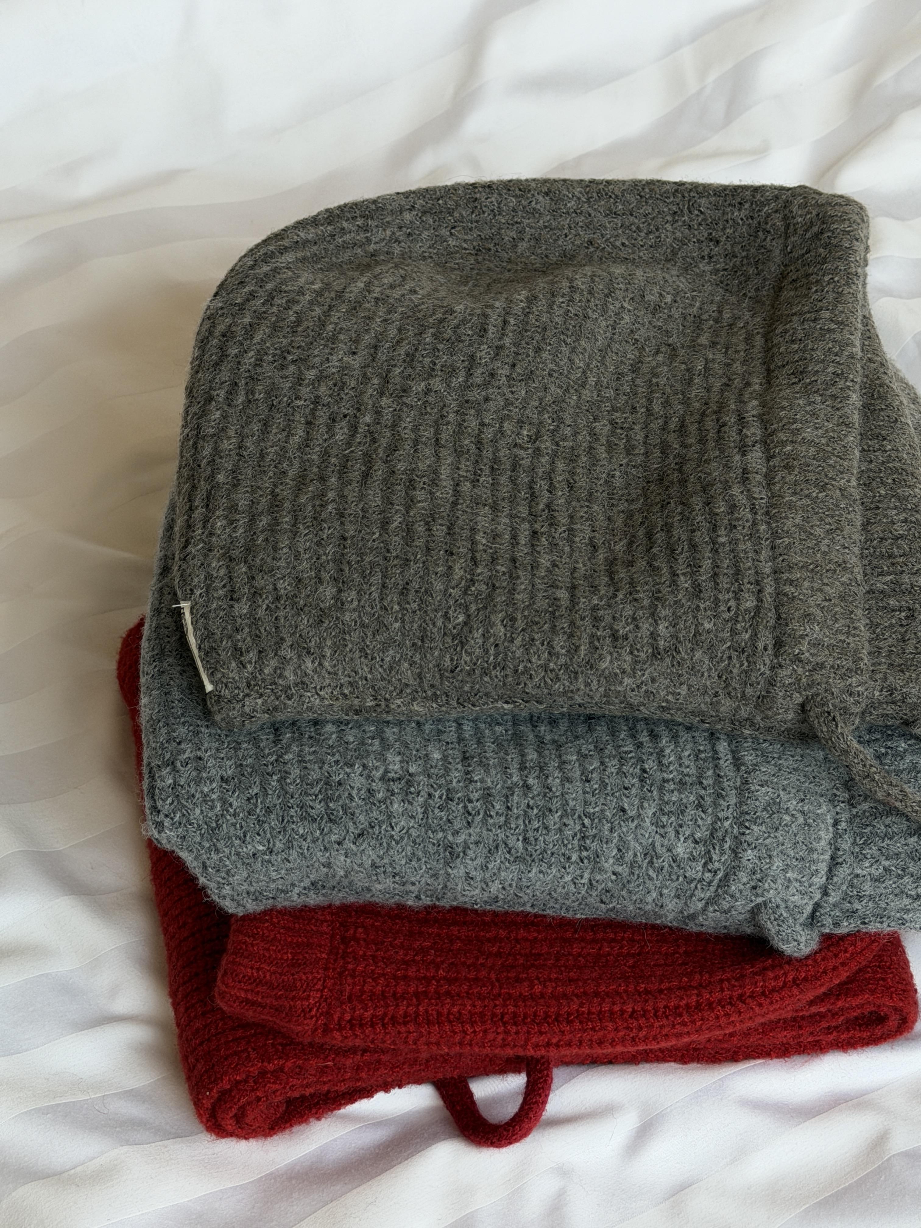 親膚針織連帽圍巾🧣3colors