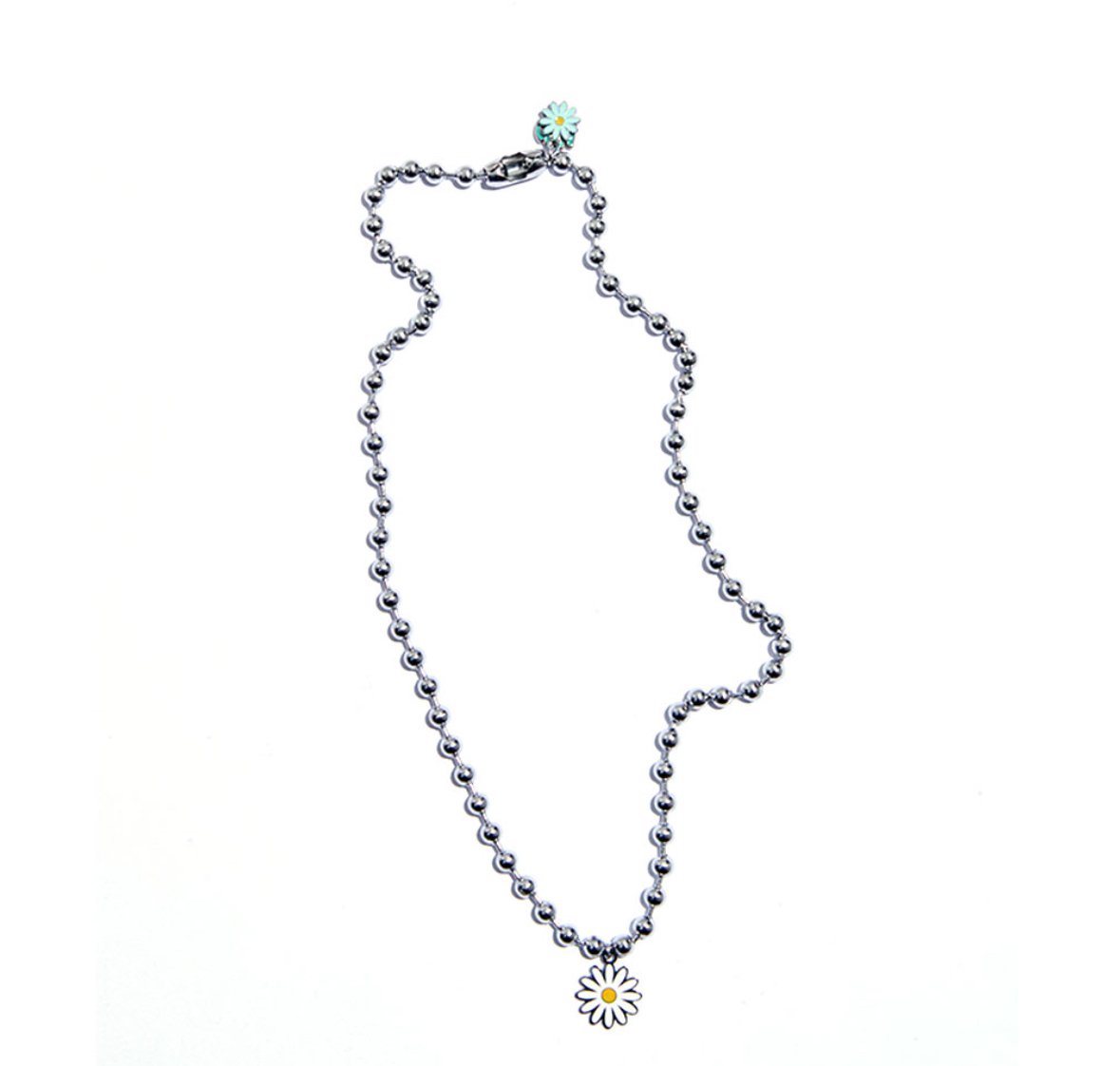 NiRO 薄荷綠x白色配色雛菊項鏈