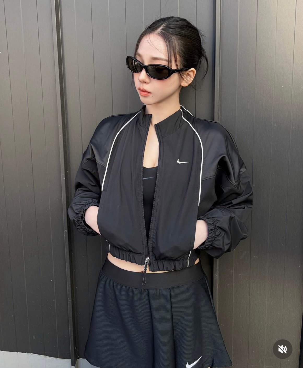 Karina同款 NIKE短版風衣外套