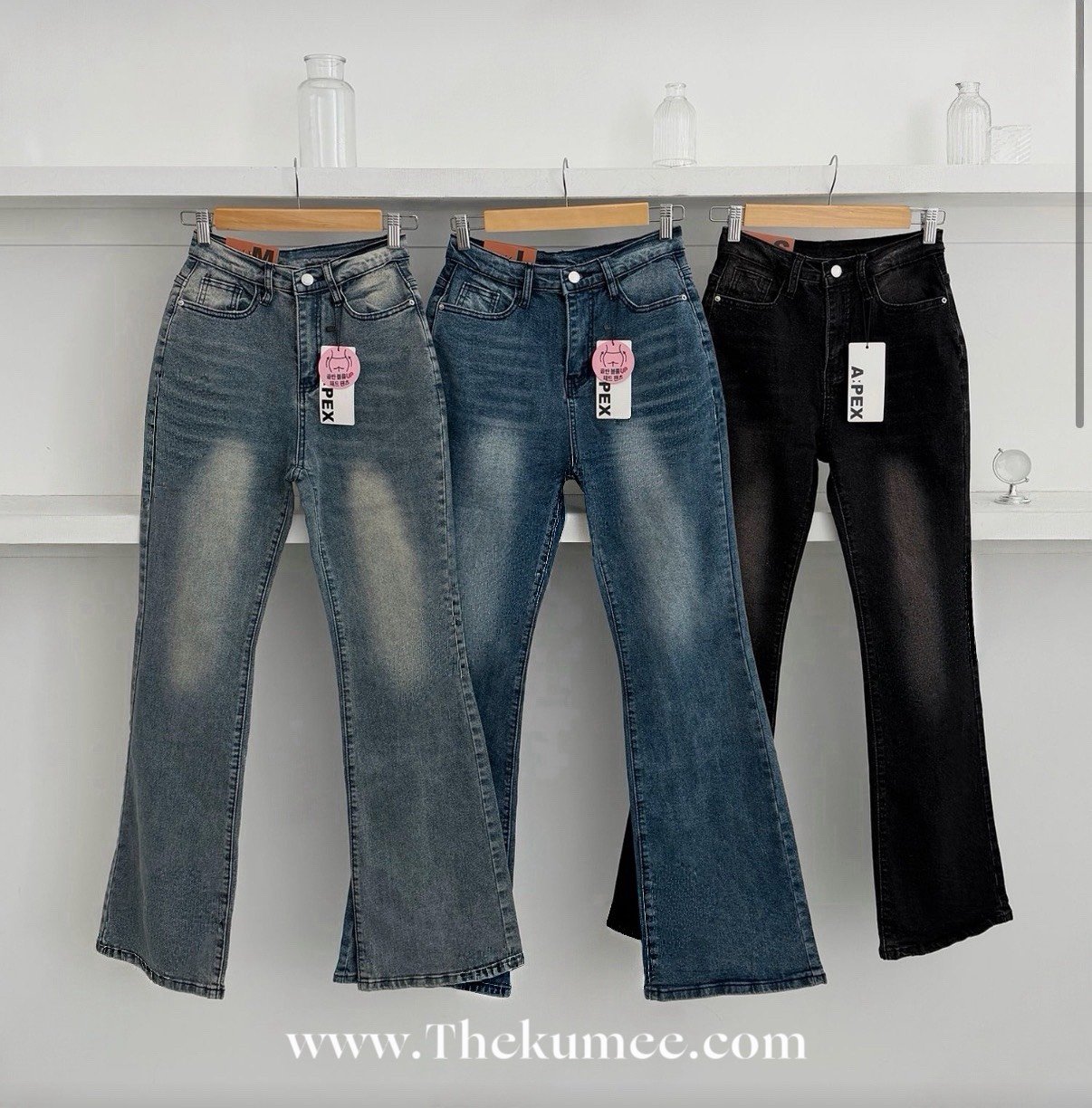 J15 微喇叭修身丹寧褲 3colors