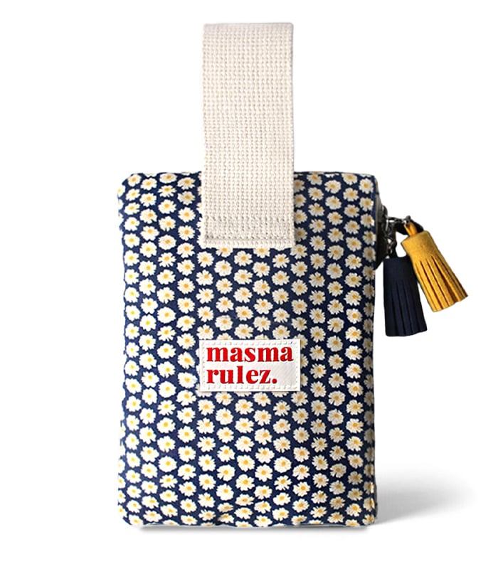 Masmarulezღ  (大)滿版碎花雛菊隨身化妝包 純棉