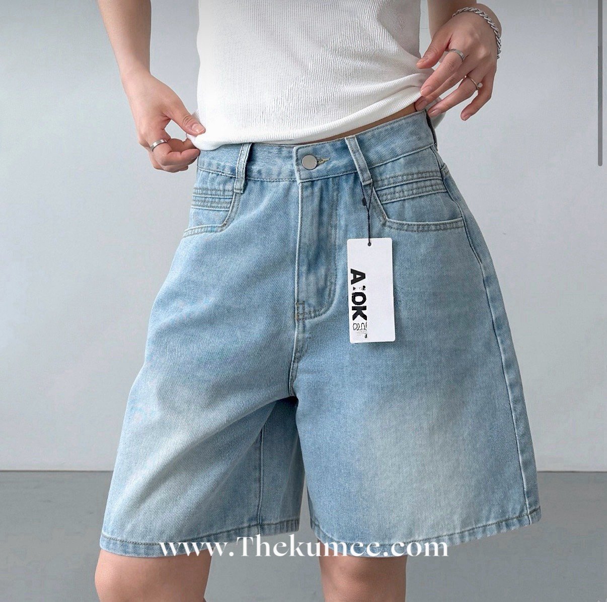 J09 俐落丹寧五分短褲 3colors