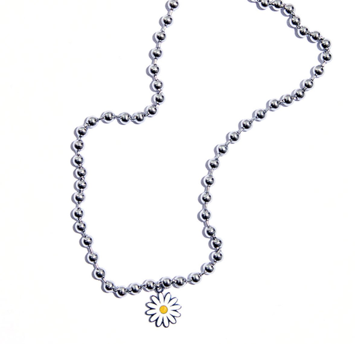 NiRO 薄荷綠x白色配色雛菊項鏈