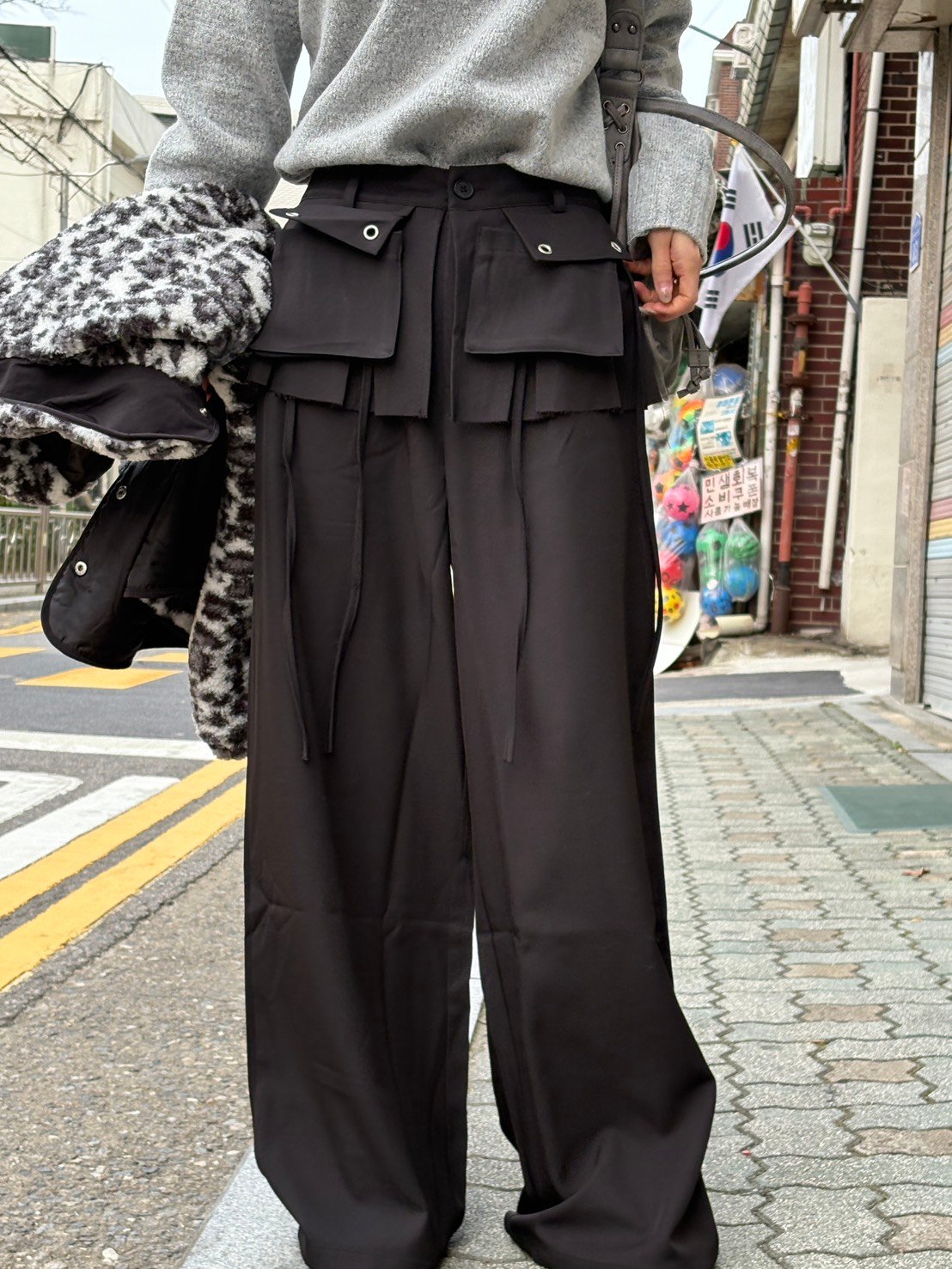 垂墜感一百分落地西裝褲裙 2colors