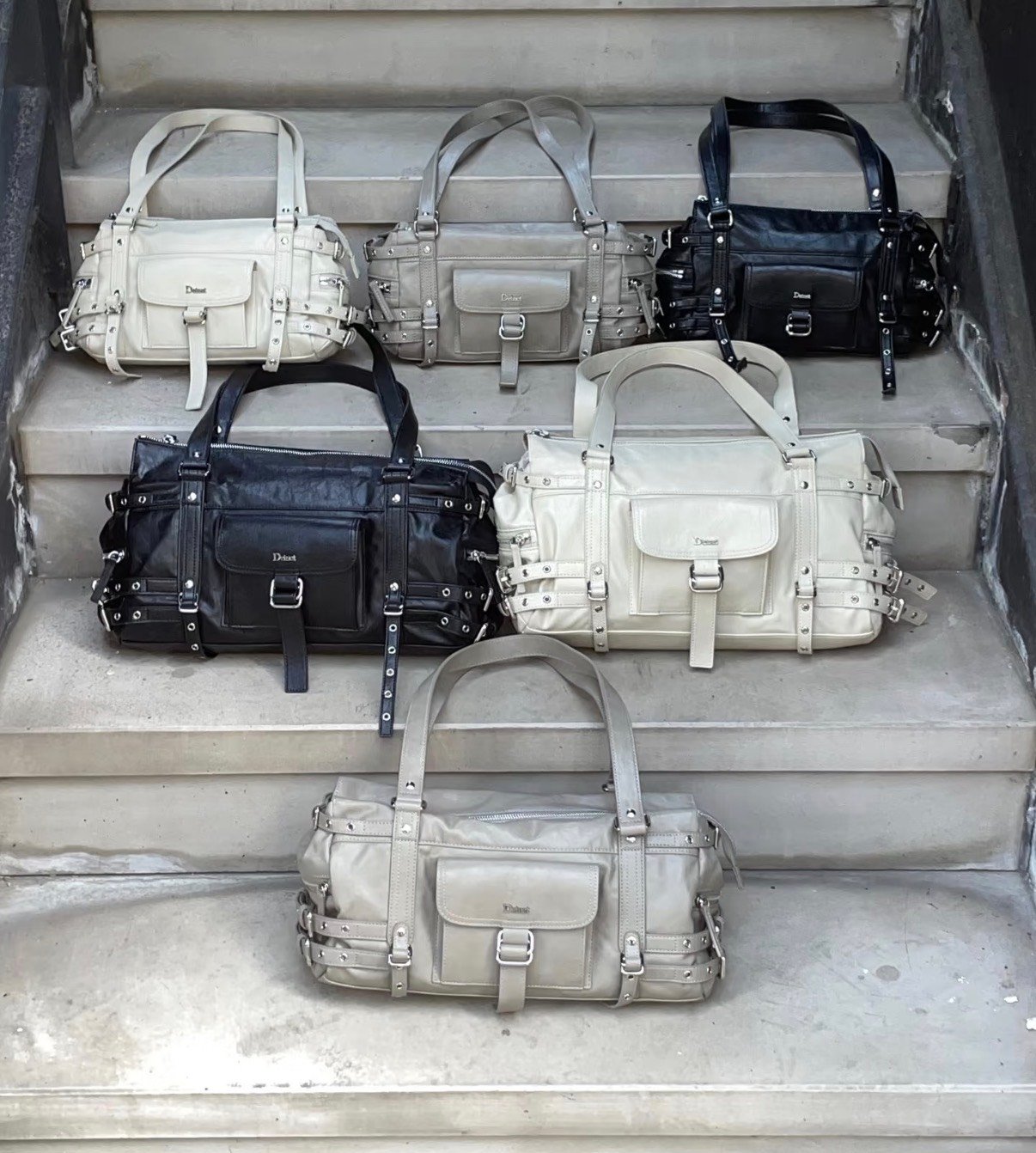 Deinet belted pocket shoulder bag