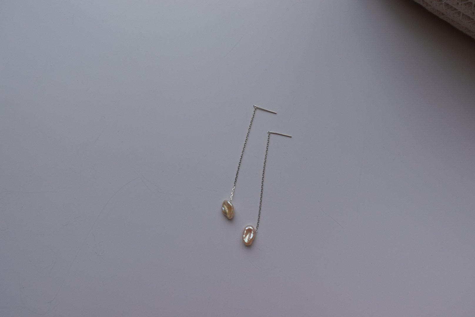 巴洛克粉色珍珠耳鍊 S925