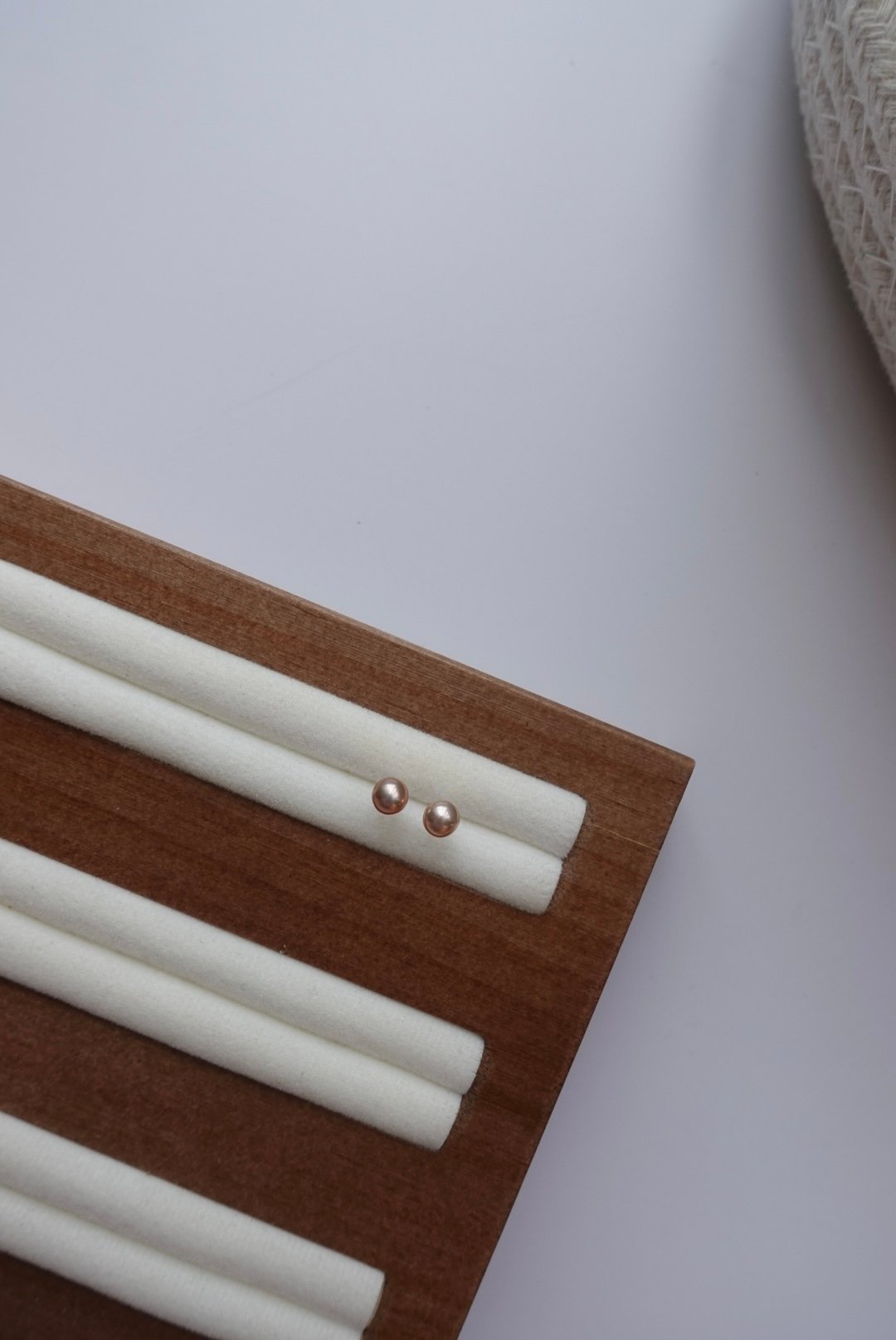 粉色珍珠耳環 S925 (6mm)