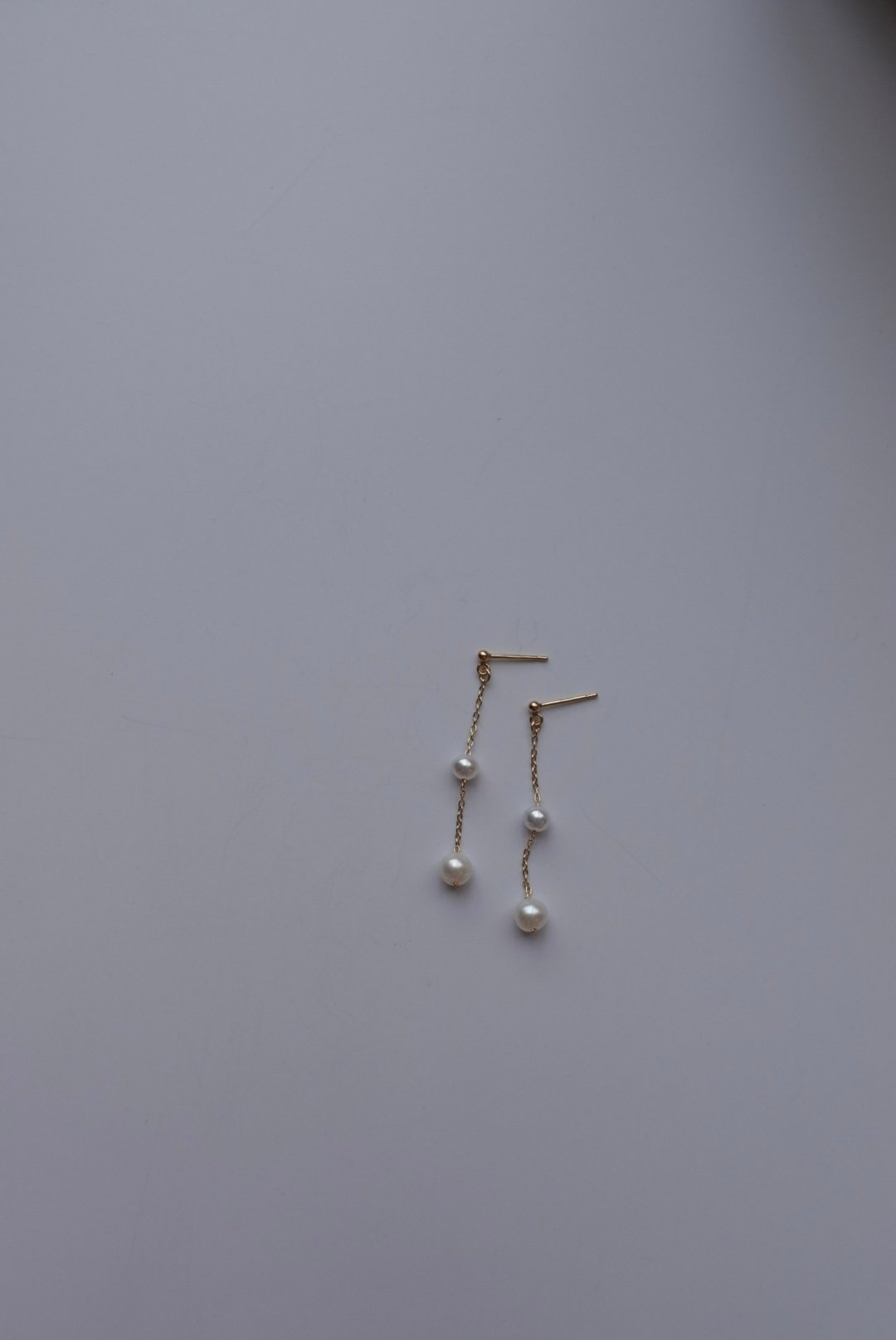 大小珍珠耳鏈 14KGF