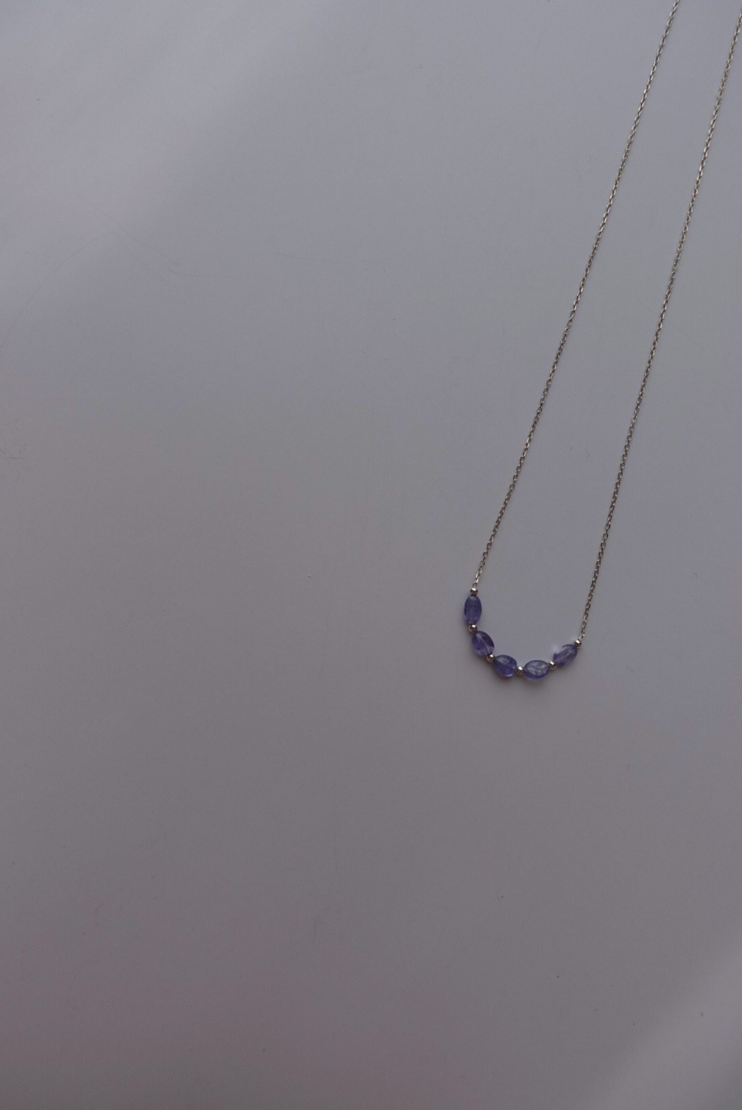 橢圓坦桑石微笑項鍊 S925