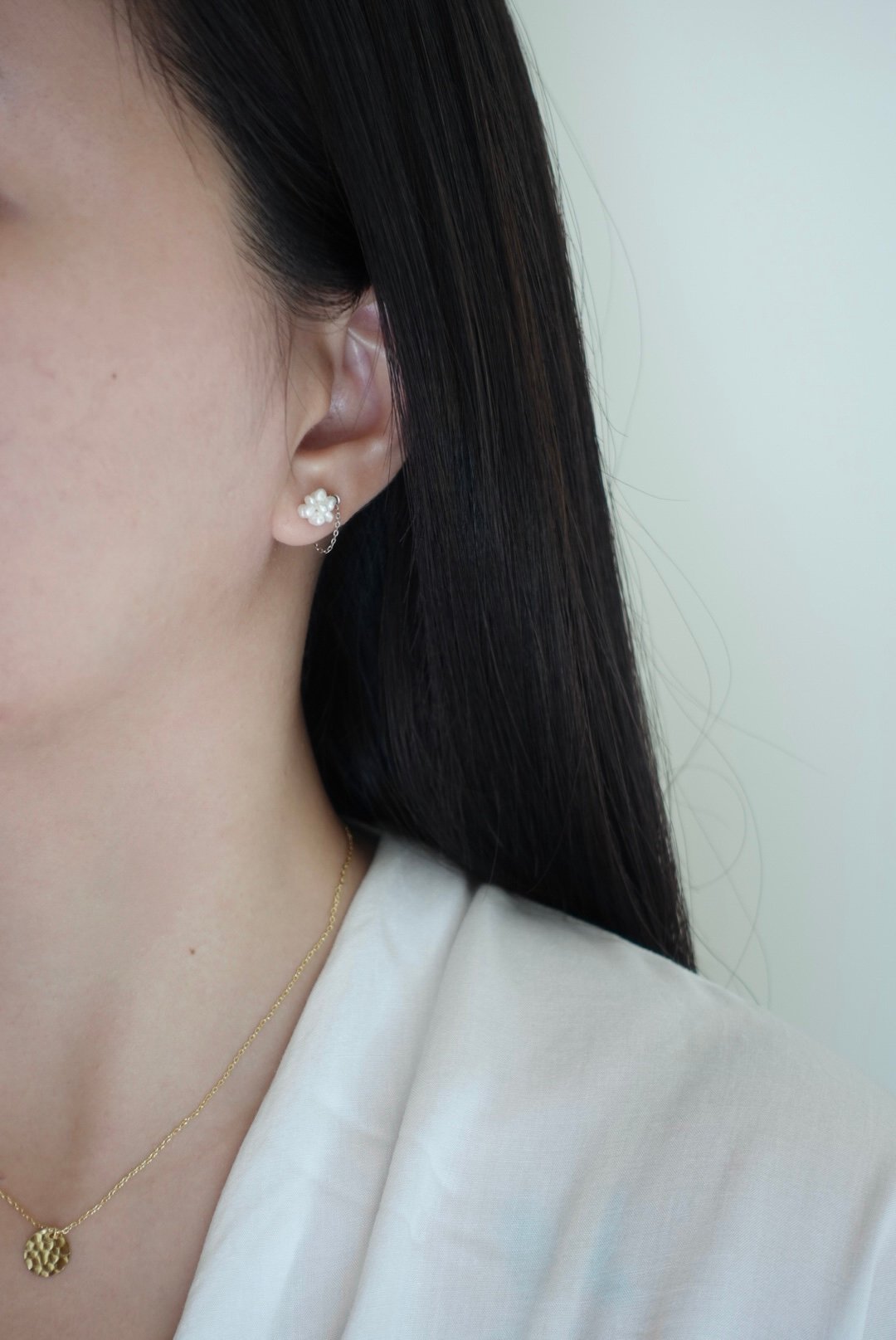 小繡球花耳環 S925