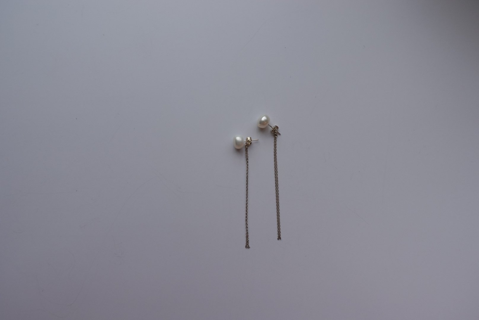 珍珠後掛流蘇耳環 S925