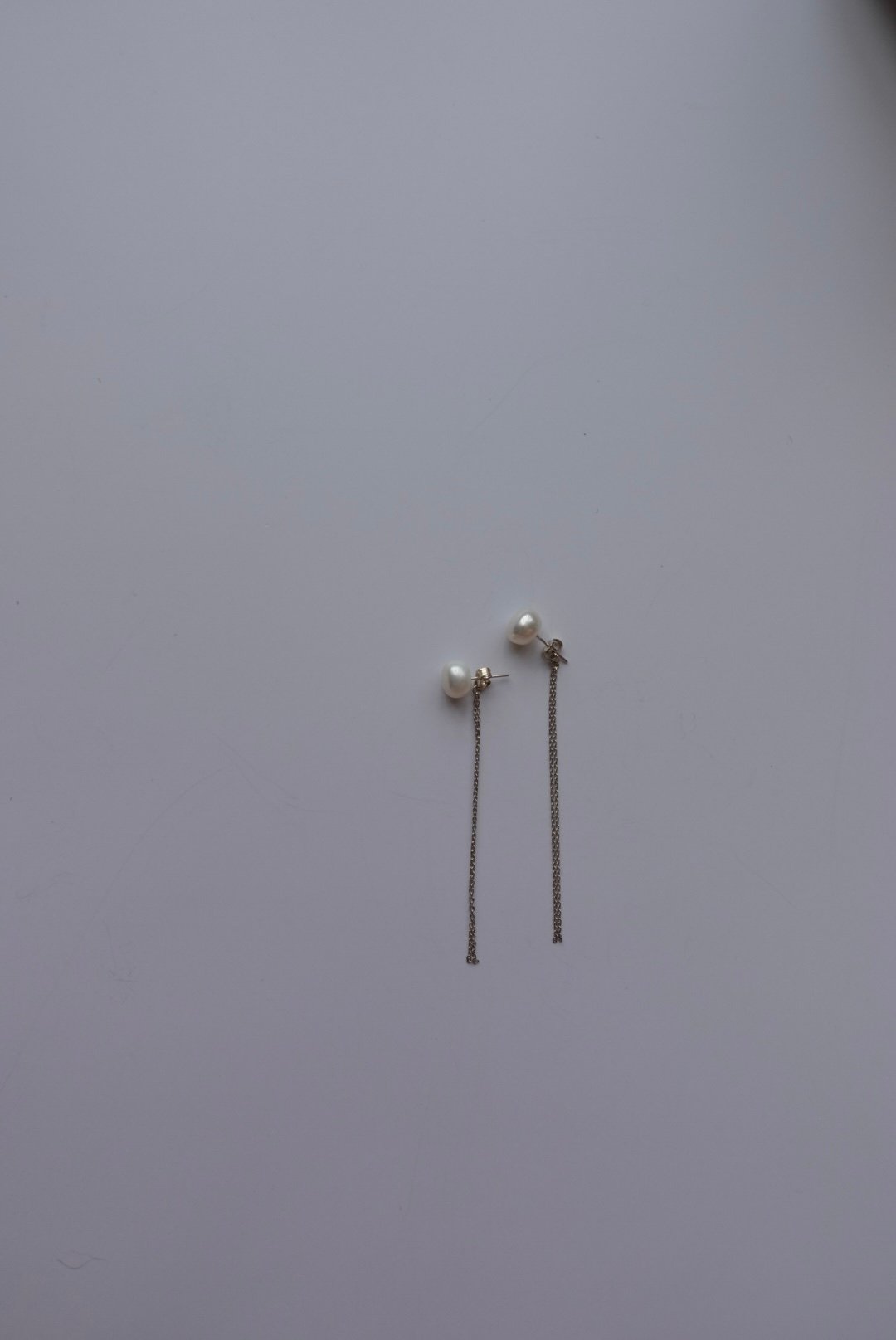 珍珠後掛流蘇耳環 S925