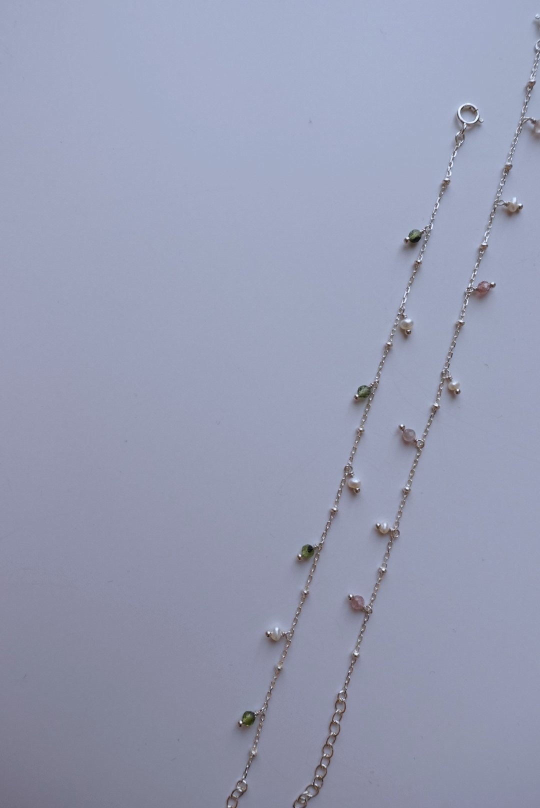 碧璽珍珠垂墜手鍊 S925