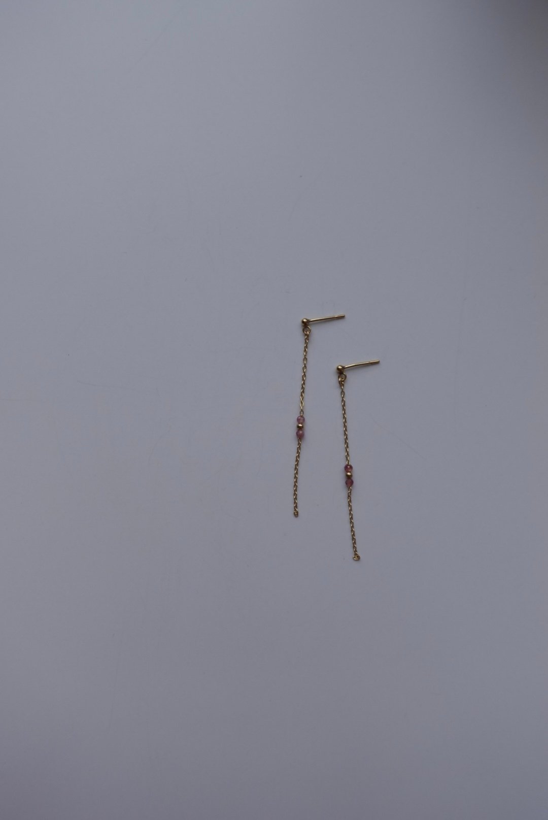 碧璽糖果造型耳環 14KGF