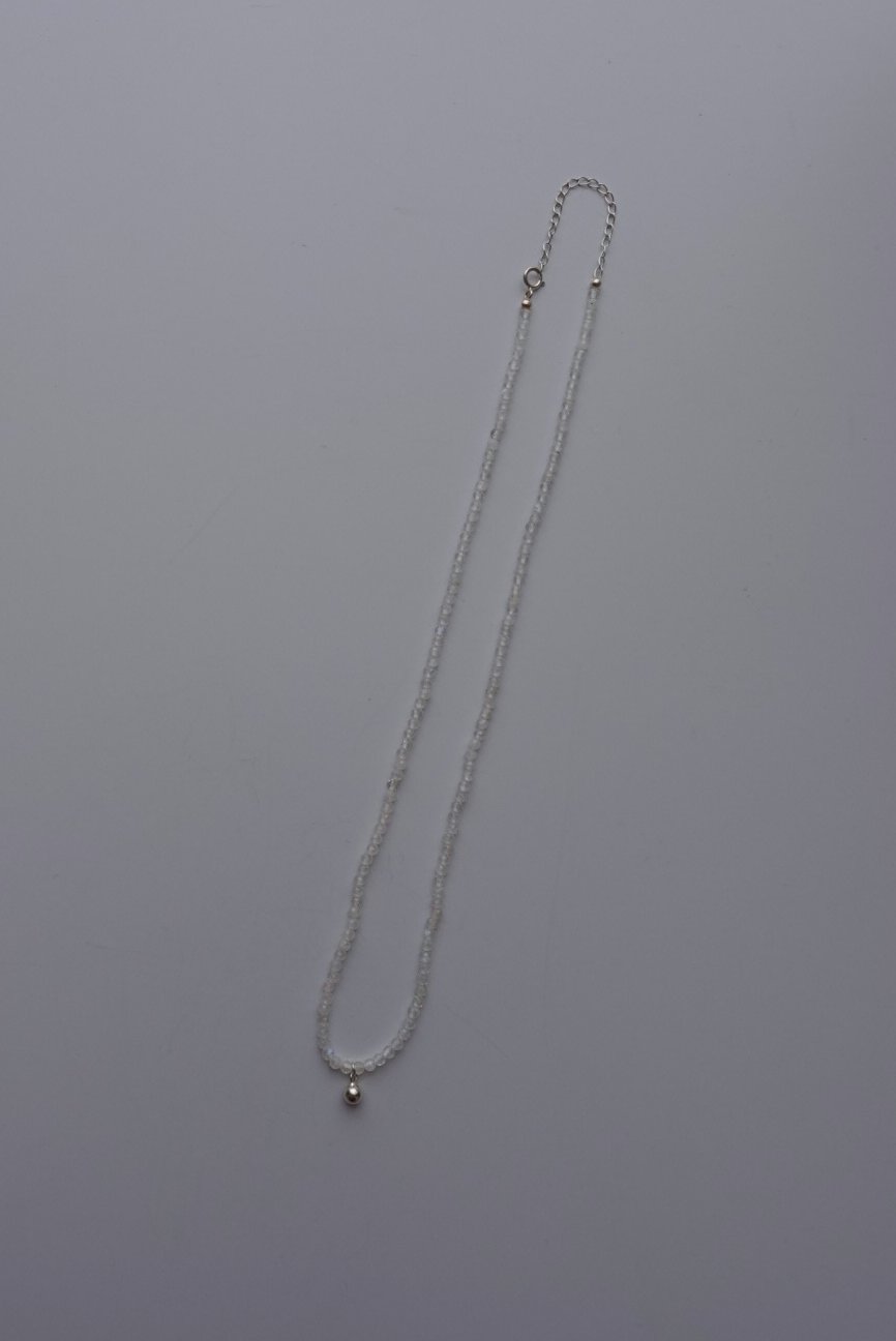 月光石小銀珠項鍊 S925