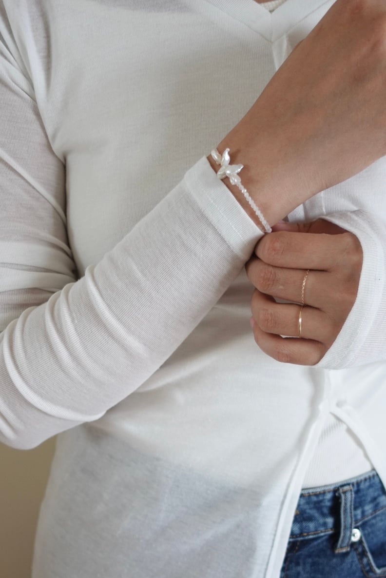 花瓣珍珠月光石手鍊 S925