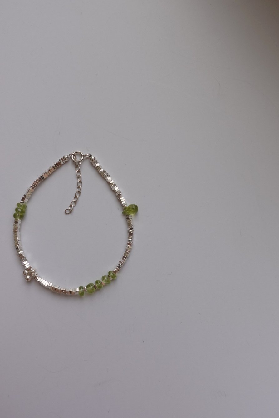 碎銀橄欖石手鍊 S925