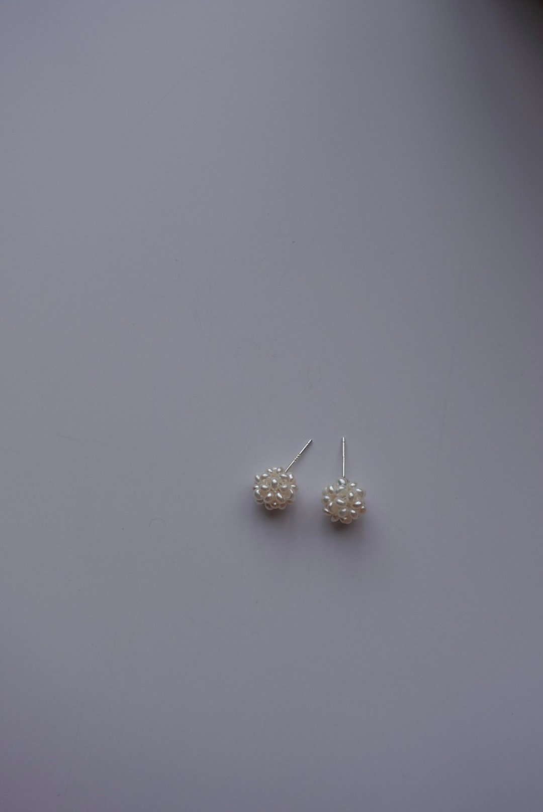 繡球花珍珠耳環 S925