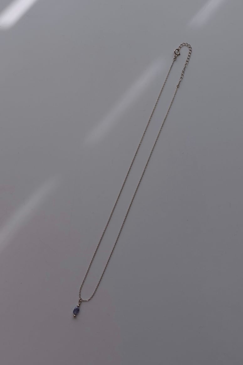 單顆橢圓坦桑石項鍊 S925