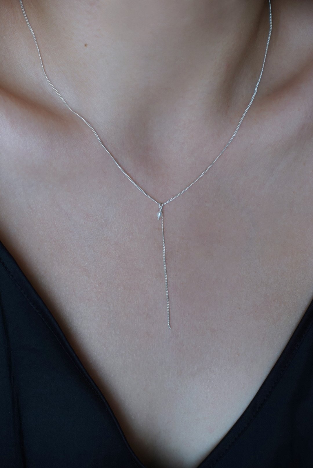 Classic 珍珠Y字項鍊 S925