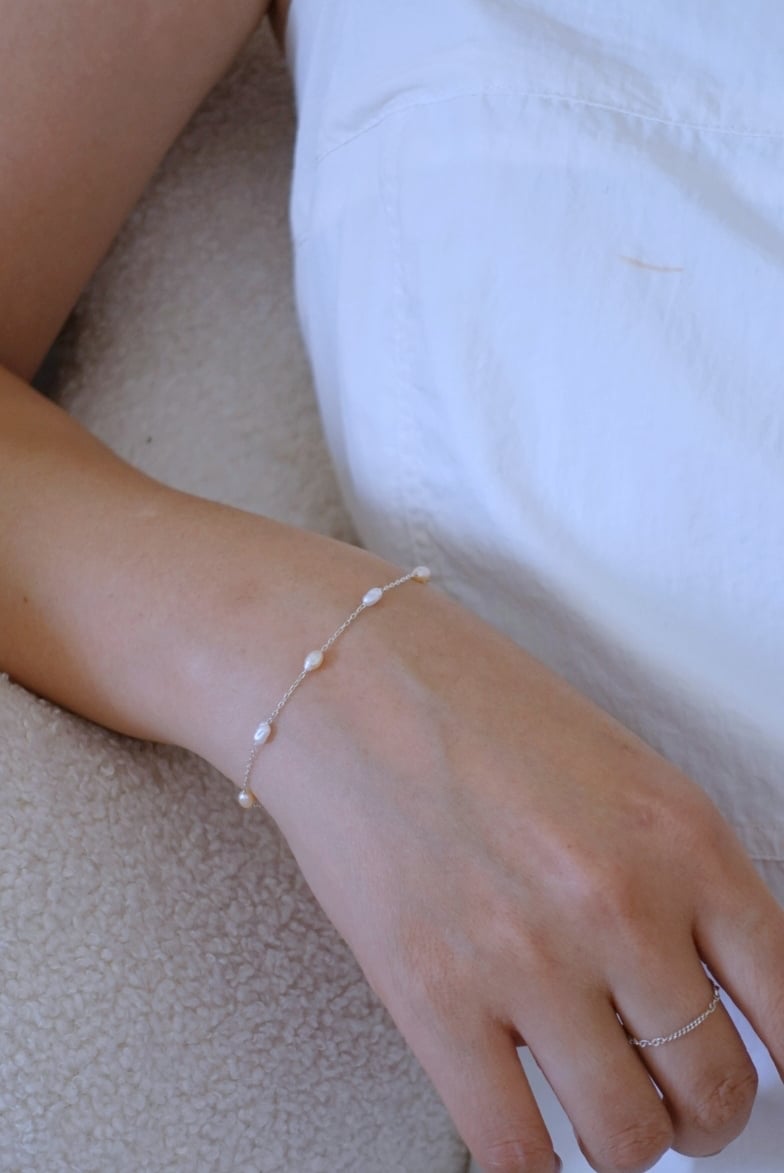 雙色珍珠手鍊 S925