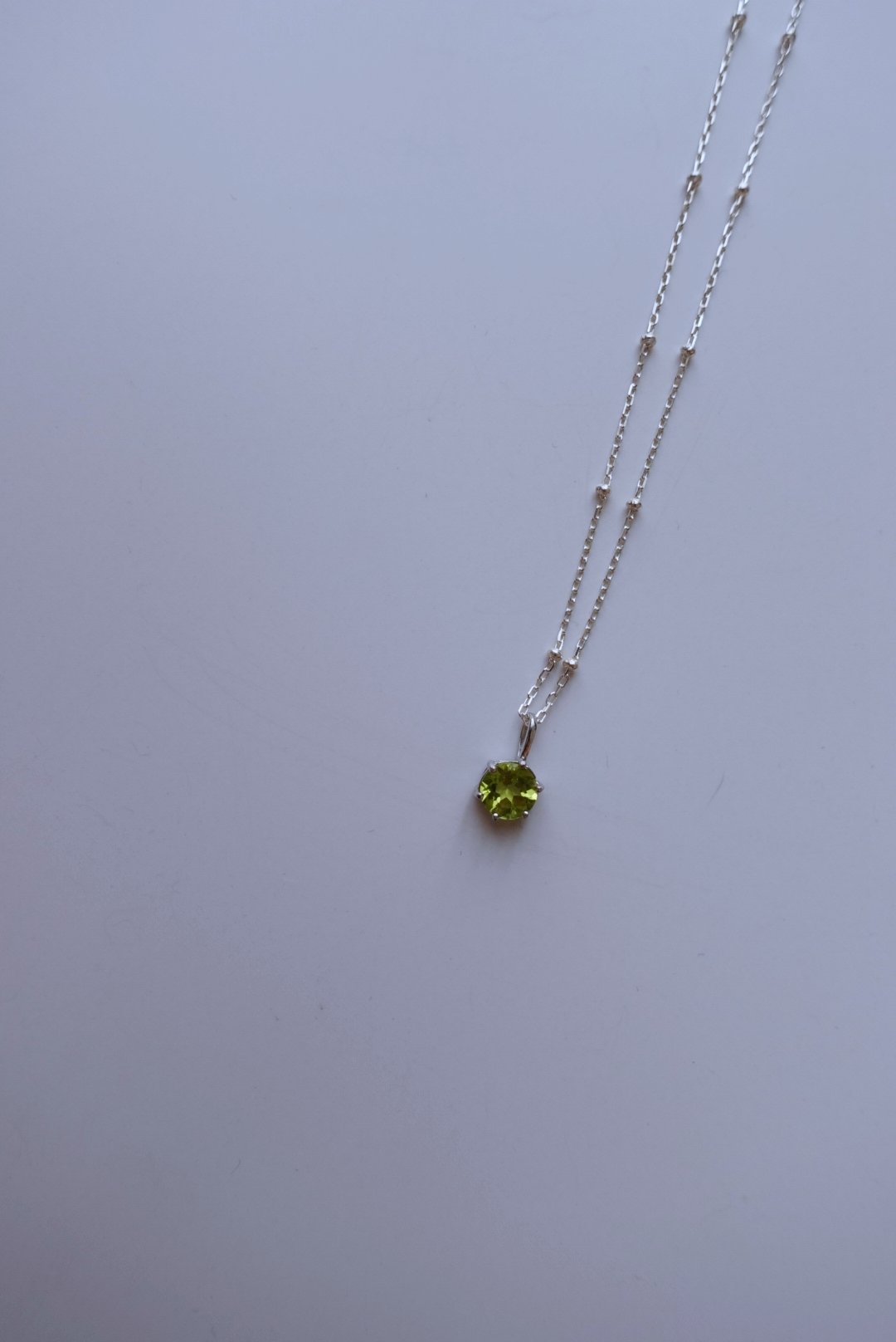 單顆橄欖石項鍊 S925 (吊墜可拆)