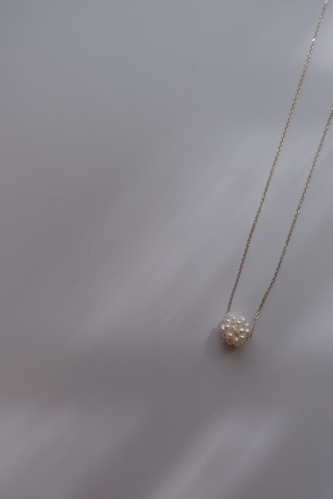 珍珠繡球花 純銀項鍊 S925