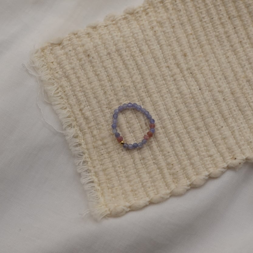 晚霞 坦桑石戒指 14KGF