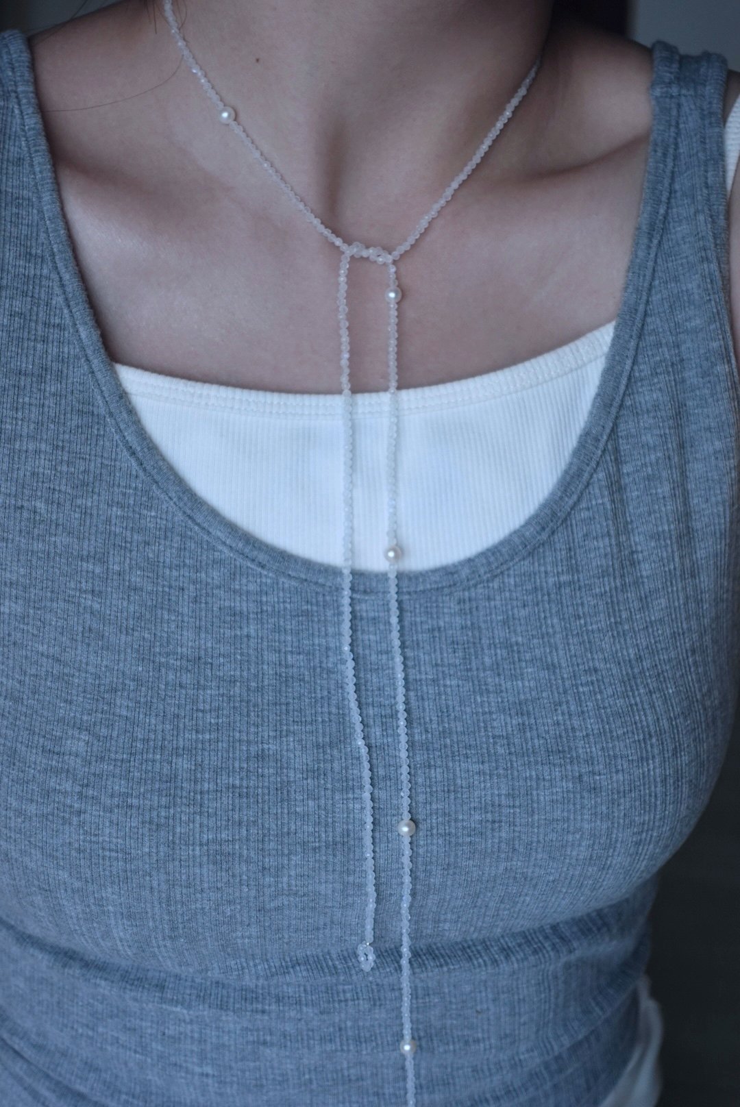 月光石珍珠長項鍊 S925