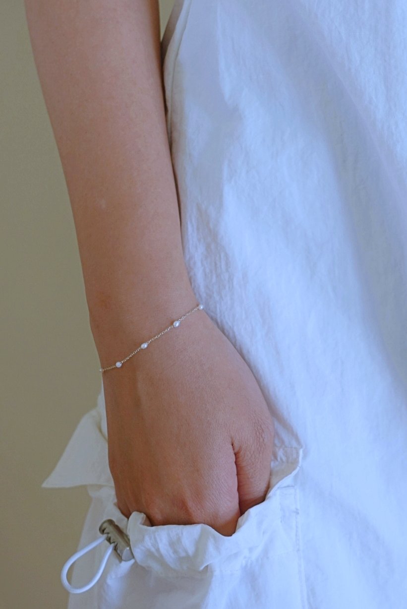 天然石間隔手鍊 S925