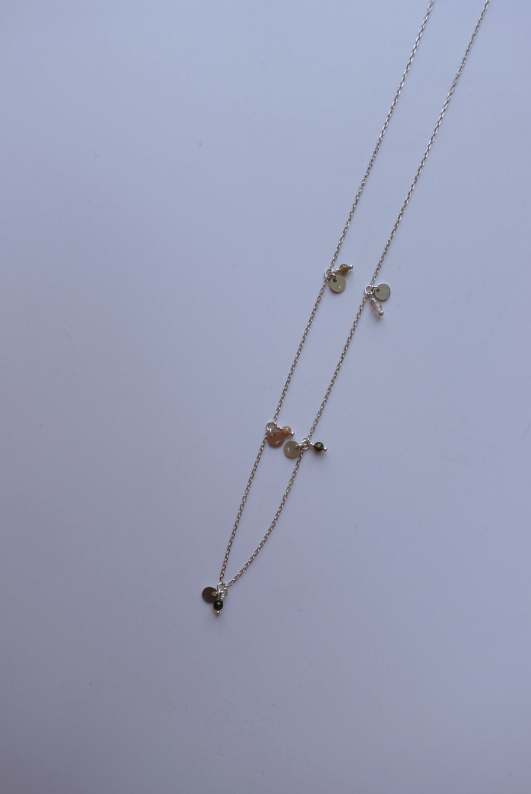 碧璽圓片項鍊 S925